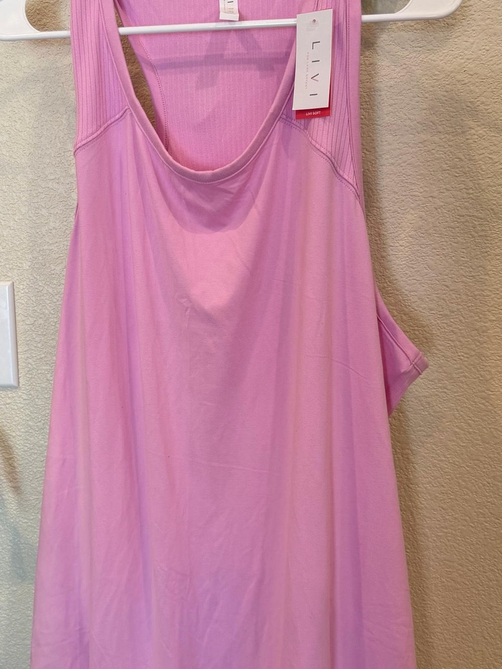 Lane Bryant Light Pink Scoop Neck Tank Top